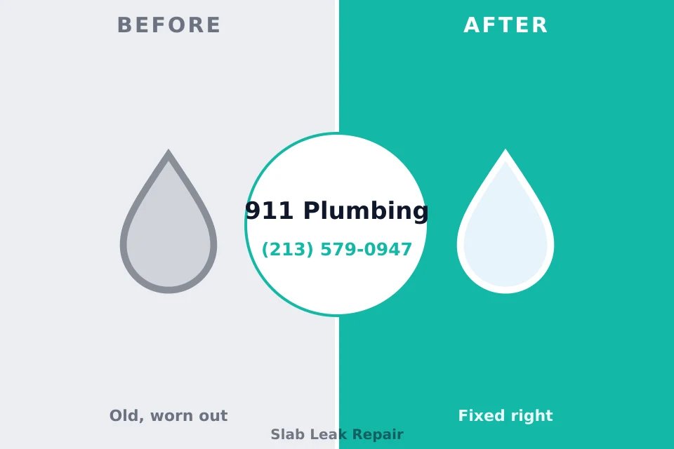 Before and after: plumbing repair Mansfield, MO